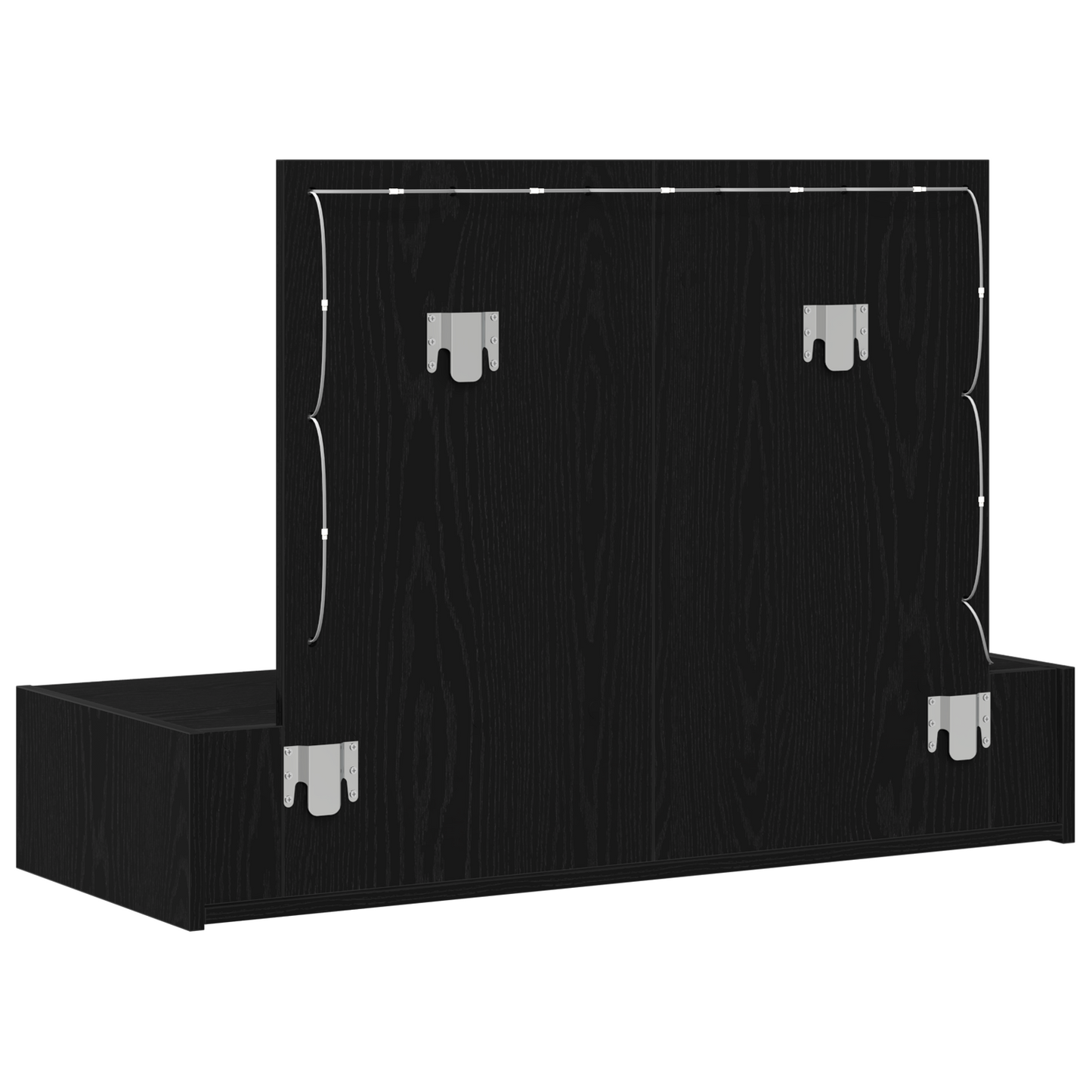 Schminktisch mit Spiegel Schwarz 100 x 40 x 70 cm Holzwerkstoff