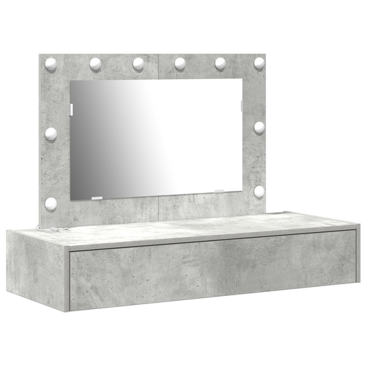 Schminktisch mit Schubladen Grau 100 x 40 x 70 cm Holzwerkstoff