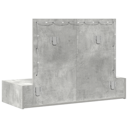Schminktisch mit Schubladen Grau 100 x 40 x 70 cm Holzwerkstoff