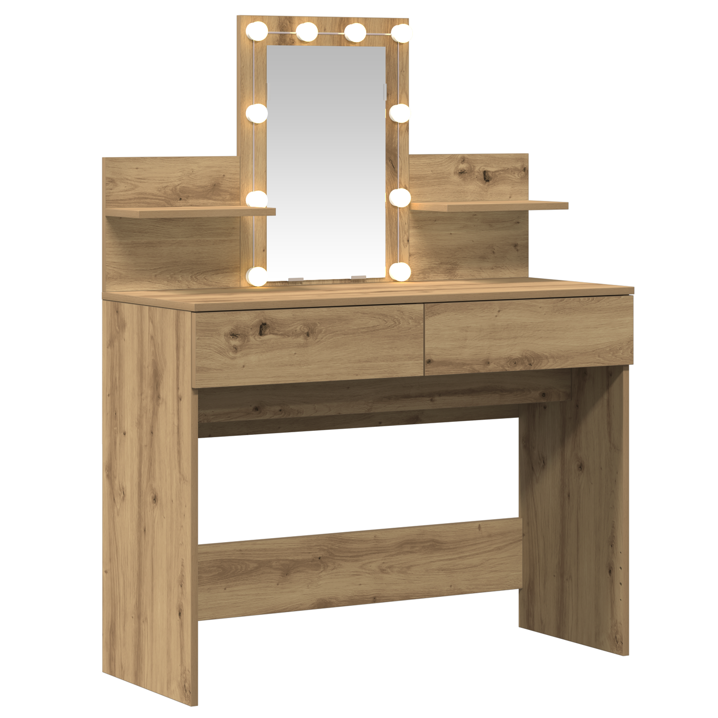 Schminktisch Eiche handwerklich 100 x 40 x 130 cm Holzwerkstoff