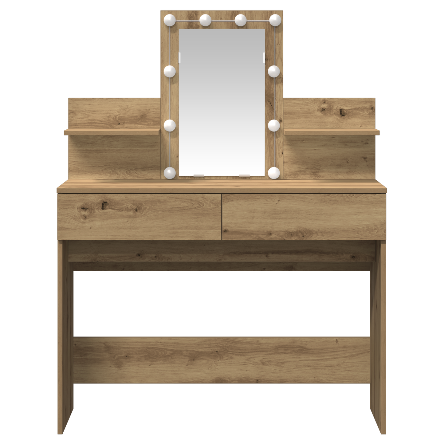 Schminktisch Eiche handwerklich 100 x 40 x 130 cm Holzwerkstoff