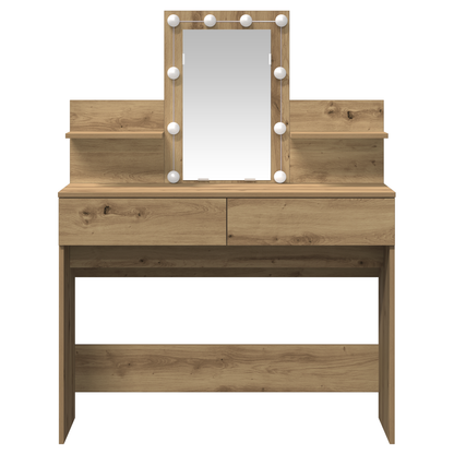 Schminktisch Eiche handwerklich 100 x 40 x 130 cm Holzwerkstoff