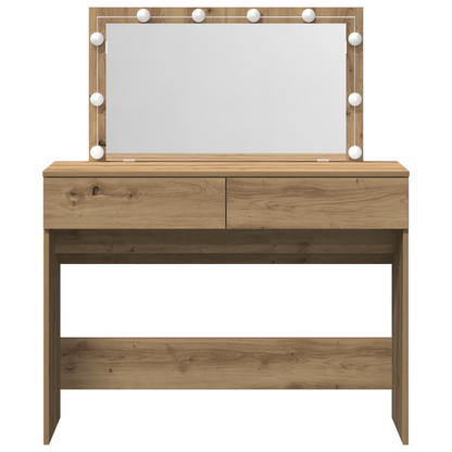Schminktisch Eiche handwerklich 100 x 40 x 120 cm Holzwerkstoff