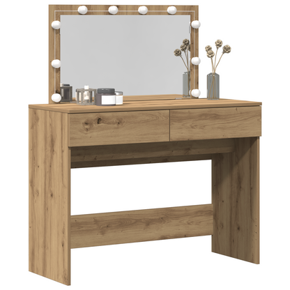 Schminktisch Eiche handwerklich 100 x 40 x 120 cm Holzwerkstoff