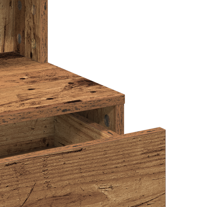 Schminktisch mit Regal Altholz 80 x 41 x 134,5 cm Holzwerkstoff