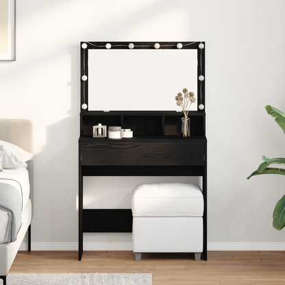 Schminktisch Schwarze Eiche 80 x 41 x 134,5 cm Holzwerkstoff