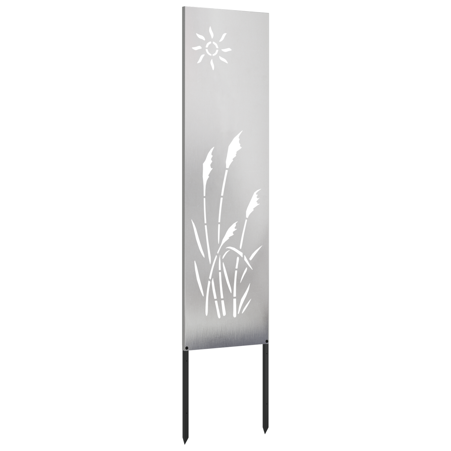 Garten Sichtschutz-Leinwand Silber 32 x 140 cm Edelstahl