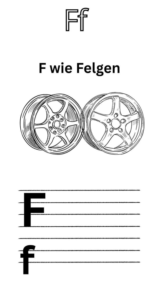 ABC-Auto-Set – Buchstaben lernen mit Fahrzeugteilen | Deutsch | Druckvorlage für Kinder