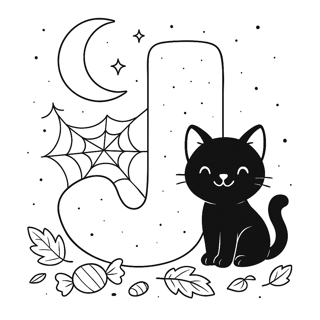 ABC Halloween zum ausmalen