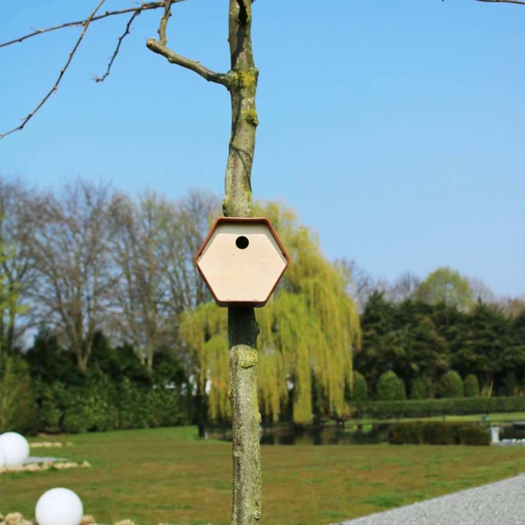 Vogelhäuschen Hive 1 19x23x20 cm Rundes Loch Braun