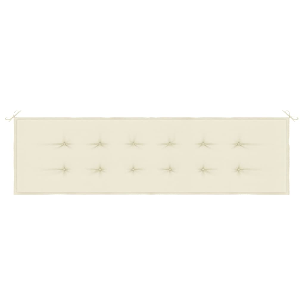 Gartenbank-Auflage Creme 180x50x3 cm Oxford-Gewebe