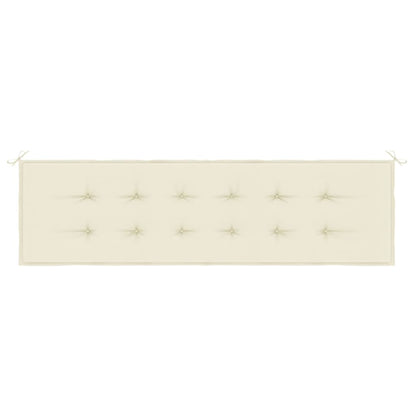 Gartenbank-Auflage Creme 180x50x3 cm Oxford-Gewebe