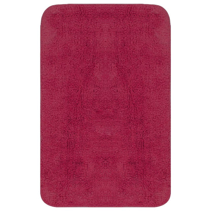 Badematten-Set 3-tlg. Stoff Fuchsia