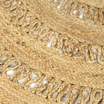 Teppich Handgefertigt Jute Geflochten 120 cm