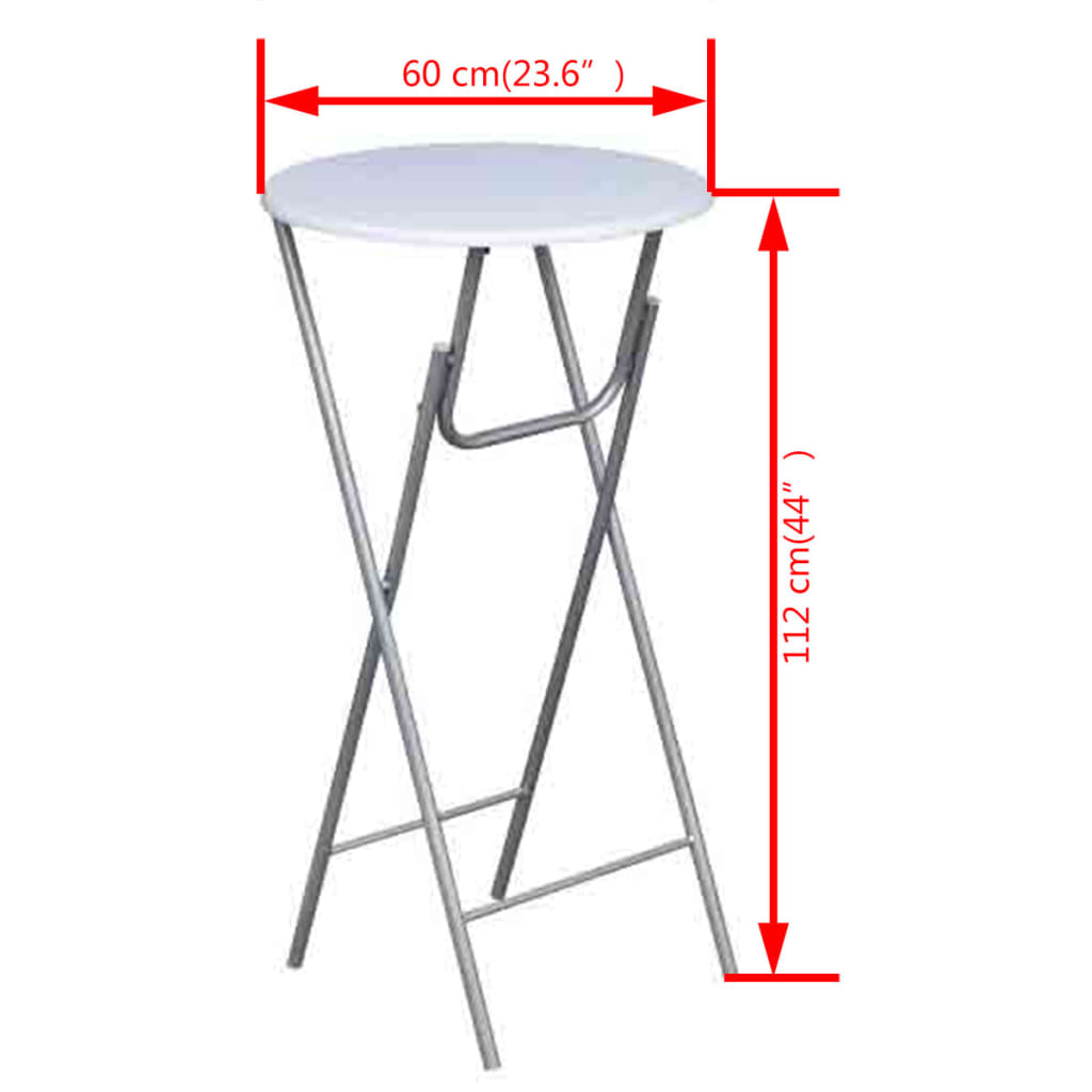 Stehtische 4 Stk. mit MDF Tischplatte Weiß