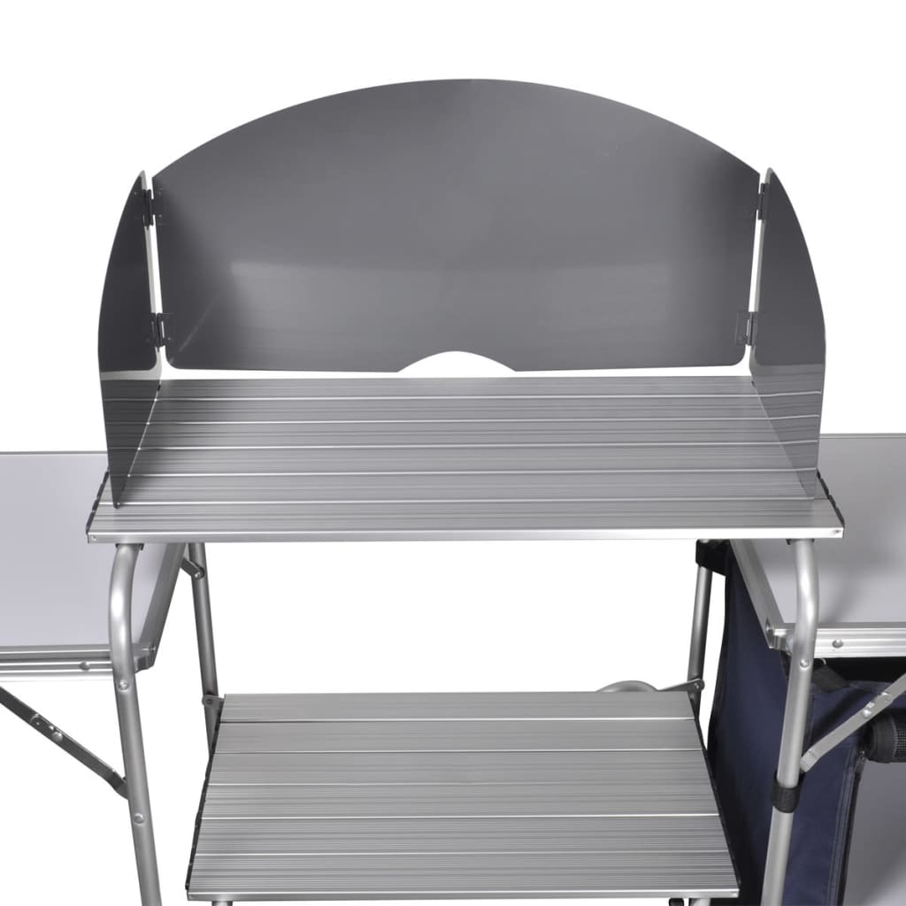 Campingküche Klappbar mit Aluminium-Windschutz