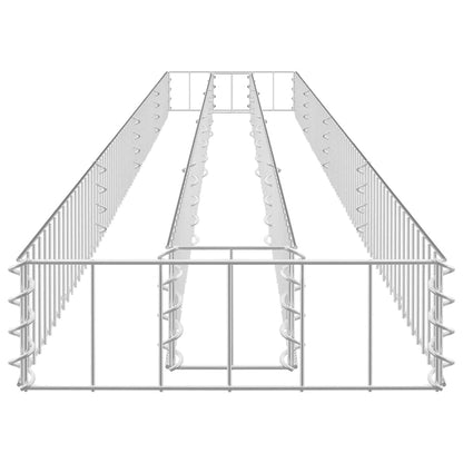 Gabionen-Hochbeet Verzinkter Stahl 360x30x10 cm