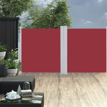Ausziehbare Seitenmarkise Rot 100 x 600 cm