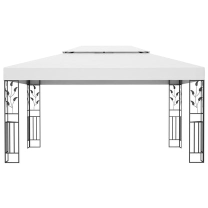 Pavillon mit Doppeldach 3x4 m Weiß