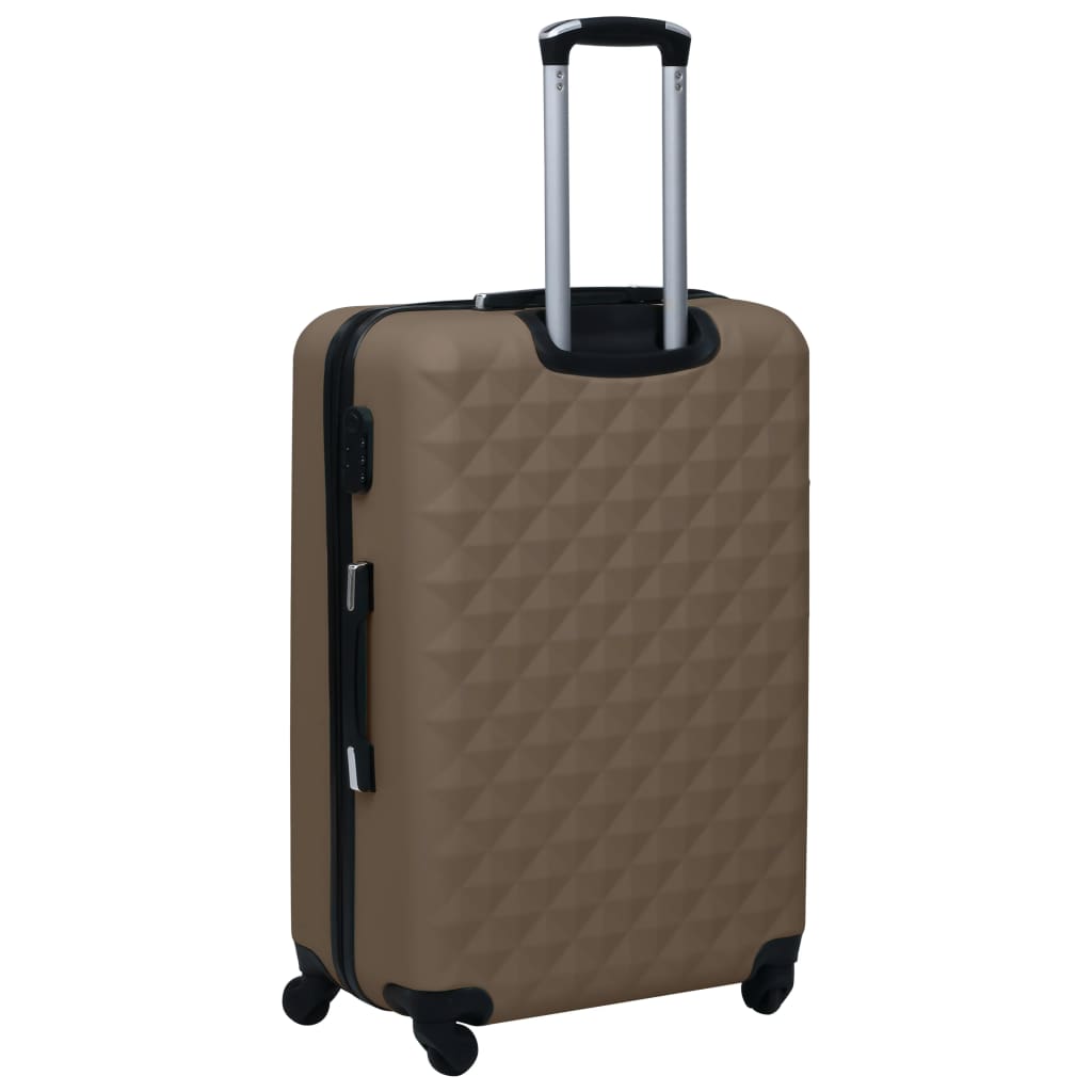 Hartschalen-Trolley-Set 3 Stk. Braun ABS