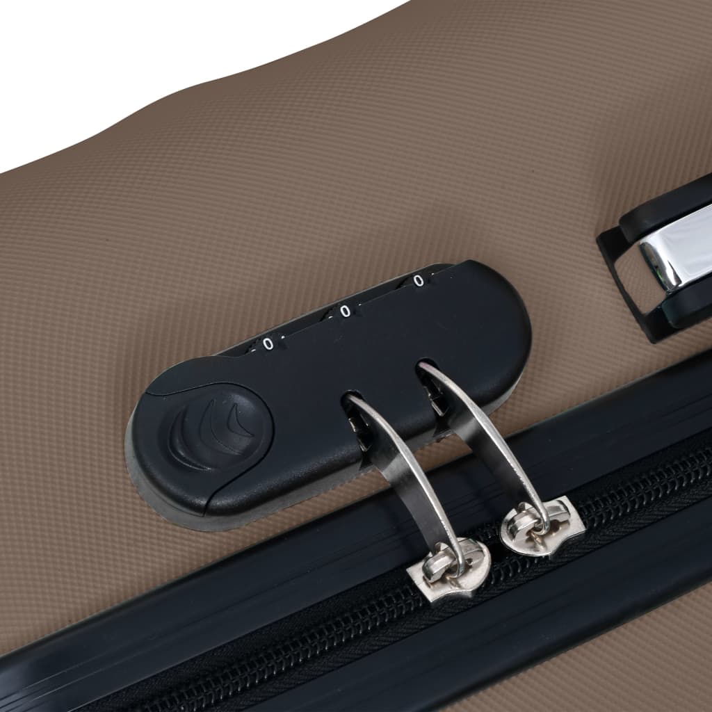 Hartschalen-Trolley-Set 3 Stk. Braun ABS