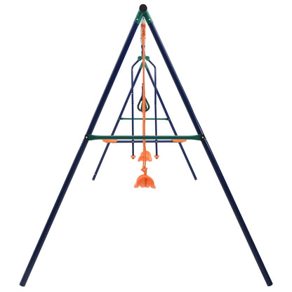 Schaukelset mit Turningen und 4 Sitzen Stahl