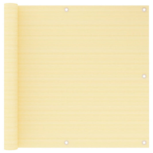 Balkon-Sichtschutz Beige 90x500 cm HDPE