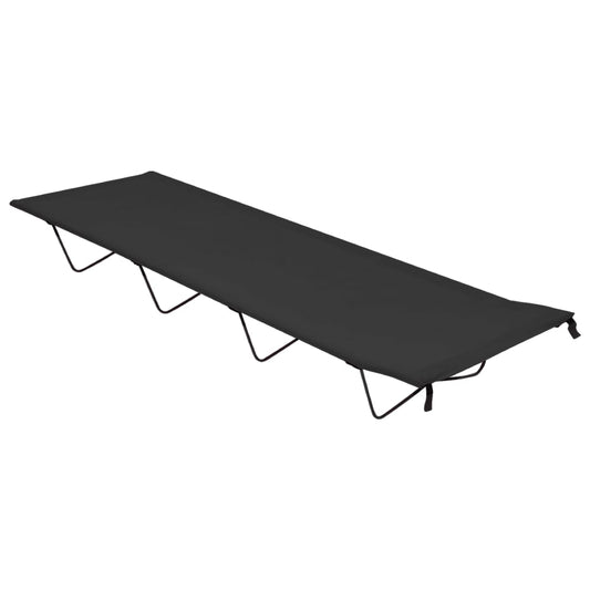 Campingbett 180x60x19 cm Oxford-Gewebe und Stahl Schwarz