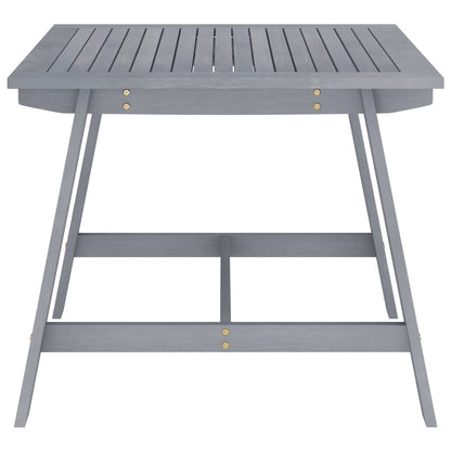 Garten-Esstisch Grau 88x88x74 cm Akazie Massivholz