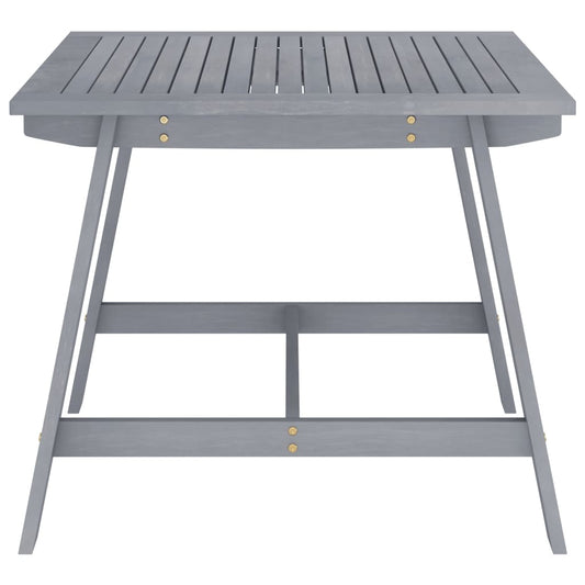 Garten-Esstisch Grau 88x88x74 cm Akazie Massivholz