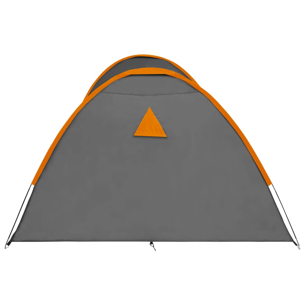 Camping-Zelt Iglu 650x240x190 cm 8 Personen Grau und Orange