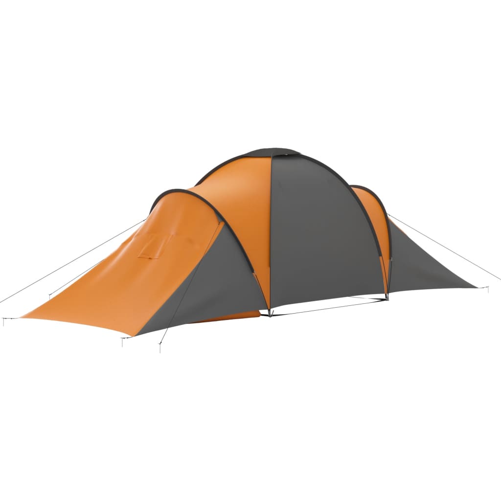 Campingzelt 6 Personen Grau und Orange