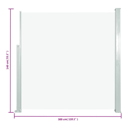 Seitenmarkise Ausziehbar 140x300 cm Creme