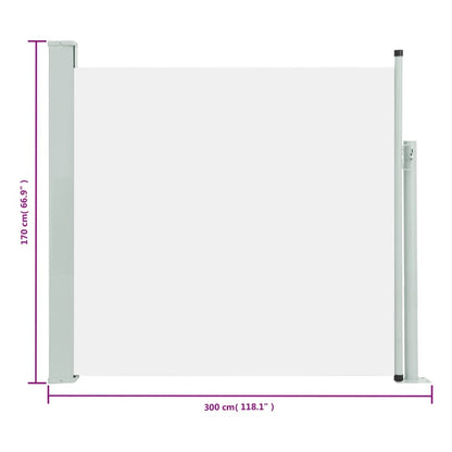 Seitenmarkise Ausziehbar 170x300 cm Creme