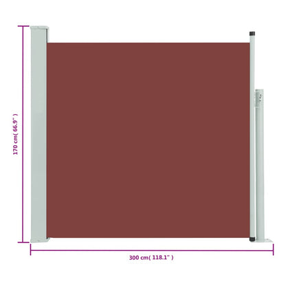 Seitenmarkise Ausziehbar 170x300 cm Braun