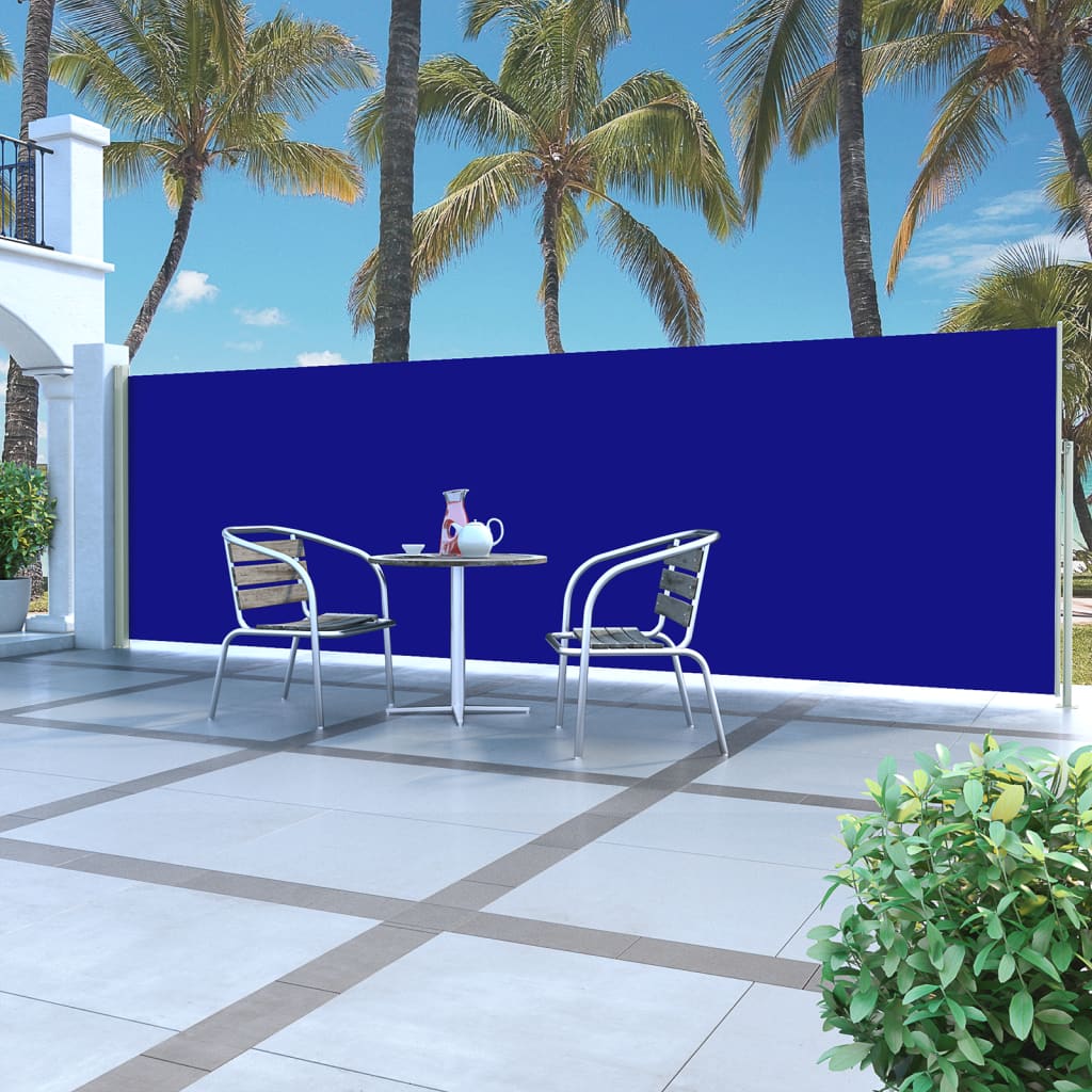 Seitenmarkise Ausziehbar 160x500 cm Blau