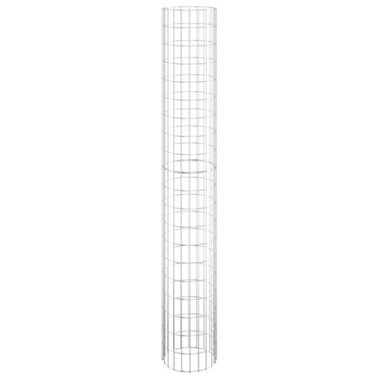 Gabionen-Hochbeete 3 Stk. Rund Verzinkter Stahl Ø30x200 cm