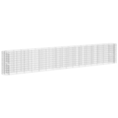 Gabionen-Hochbeet Verzinktes Eisen 610x50x100 cm