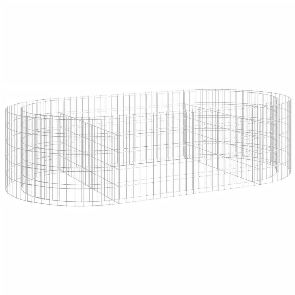 Gabionen-Hochbeet Verzinktes Eisen 200x100x50 cm