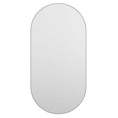Spiegel mit LED-Leuchten 80x40 cm Glas Oval