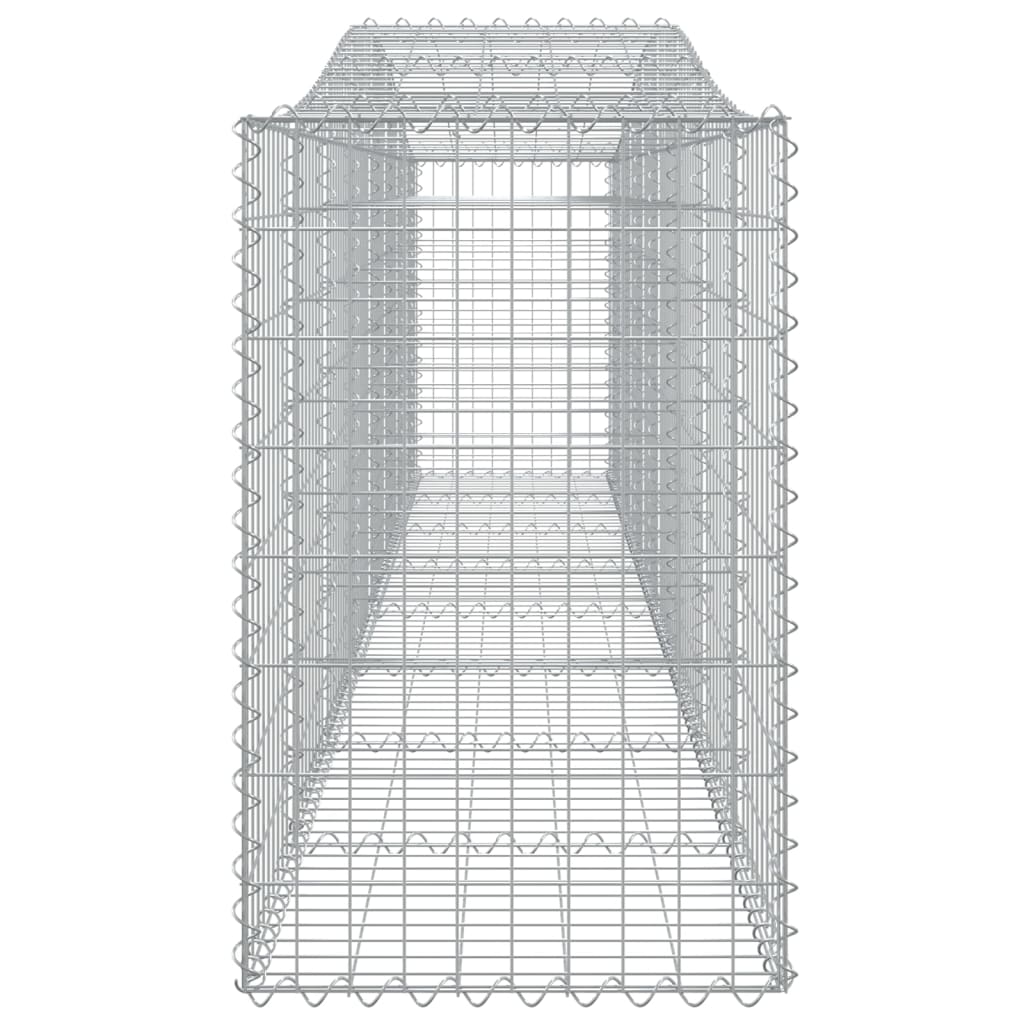 Gabionen mit Hochbogen 7 Stk. 400x50x80/100cm Verzinktes Eisen