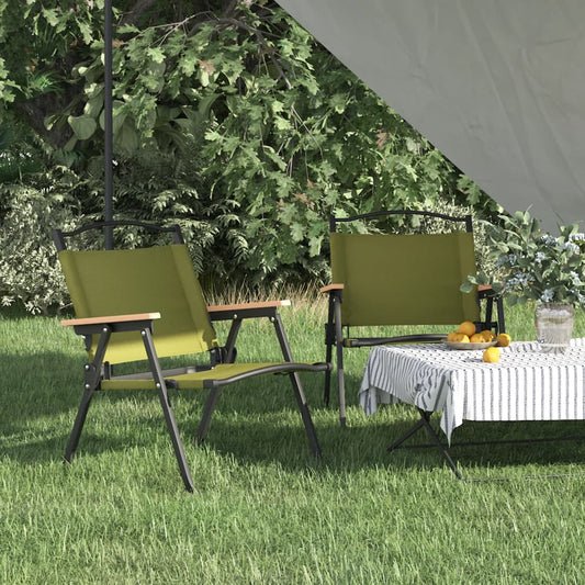 Campingstühle 2 Stk. Grün 54x43x59 cm Oxford-Gewebe