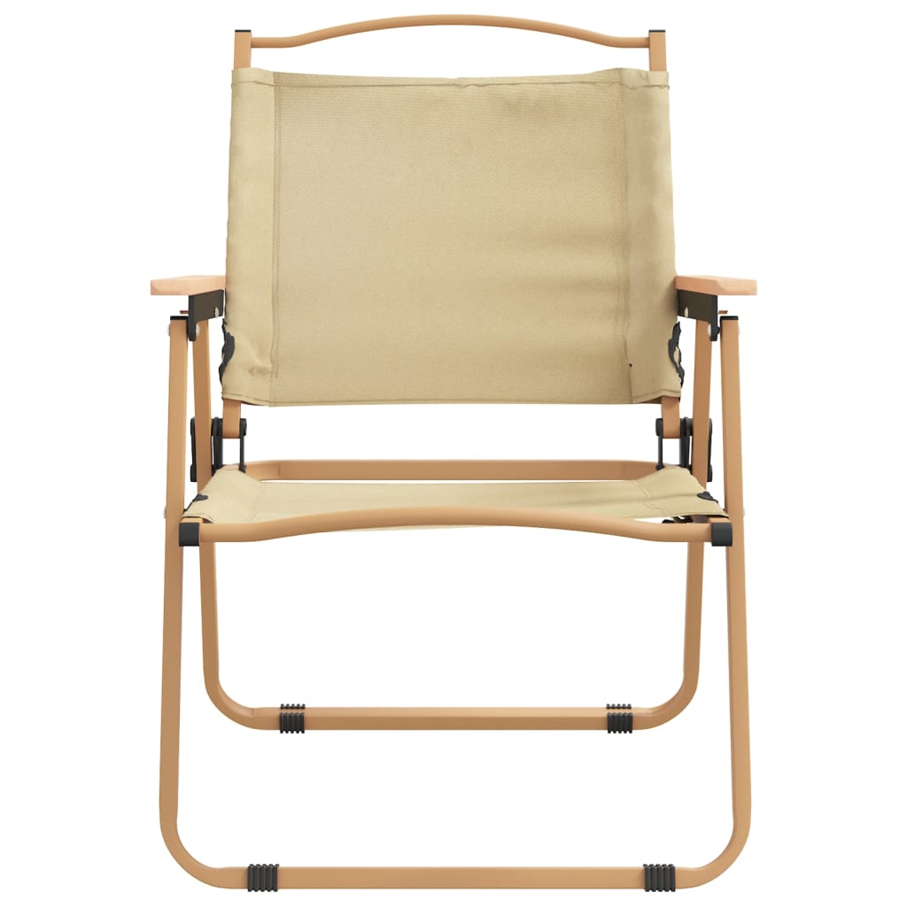 Campingstühle 2 Stk. Beige 54x55x78 cm Oxford-Gewebe