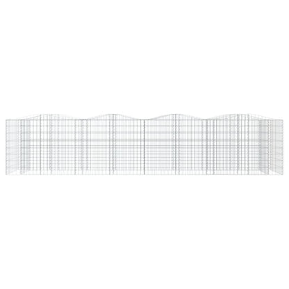 Gabionen-Hochbeet mit Hochbogen 400x100x100 cm Verzinktes Eisen