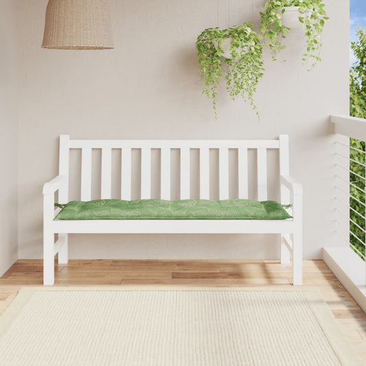 Gartenbank-Auflage Blattmuster 150x50x7 cm Oxford-Gewebe