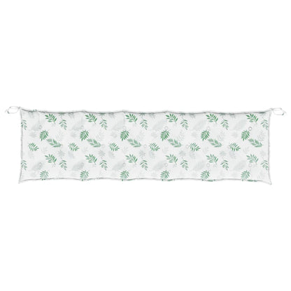 Gartenbank-Auflage Blattmuster 180x50x7 cm Oxford-Gewebe