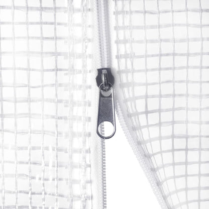 Gewächshaus mit Stahlrahmen Weiß 6 m² 3x2x2 m