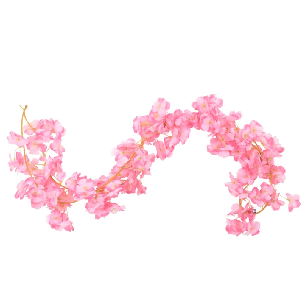 Weihnachtskränze Blumen 6 Stk. Dunkelrosa 180 cm