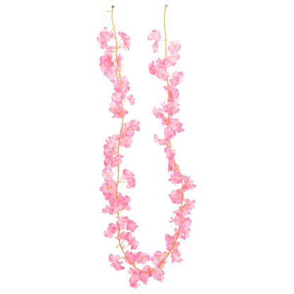 Weihnachtskränze Blumen 6 Stk. Dunkelrosa 180 cm
