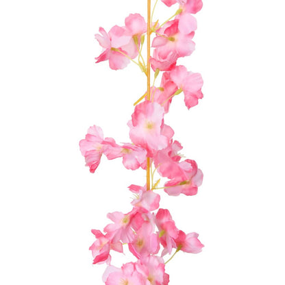 Weihnachtskränze Blumen 6 Stk. Dunkelrosa 180 cm
